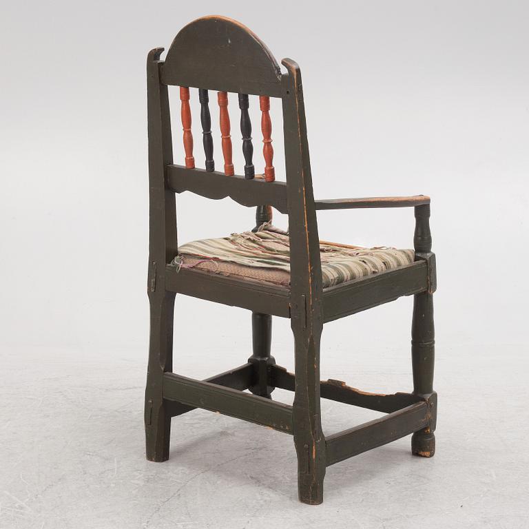 A provincial chair, Scania, Sweden, dated 1870.