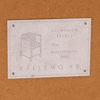 Mats Theselius, an "Aluminium chair", ed. 133/200, Källemo, Sweden post 1990.
