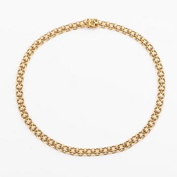 Collier 18K guld, X-länk.