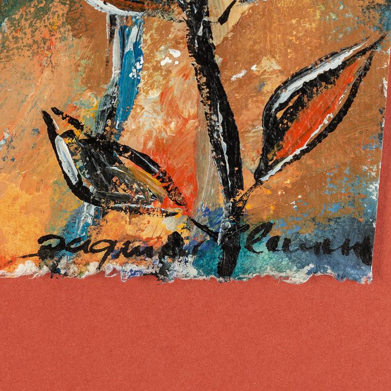 DAGMAR GLEMME, mixed media on paper, signed.