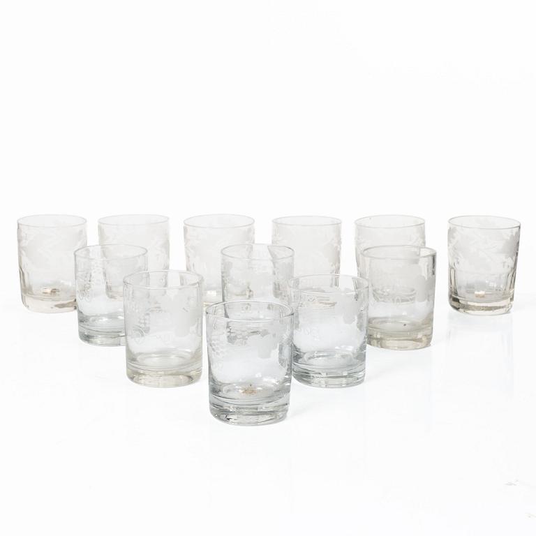 Selterglas, 12 st, tidigt 1800-tal.