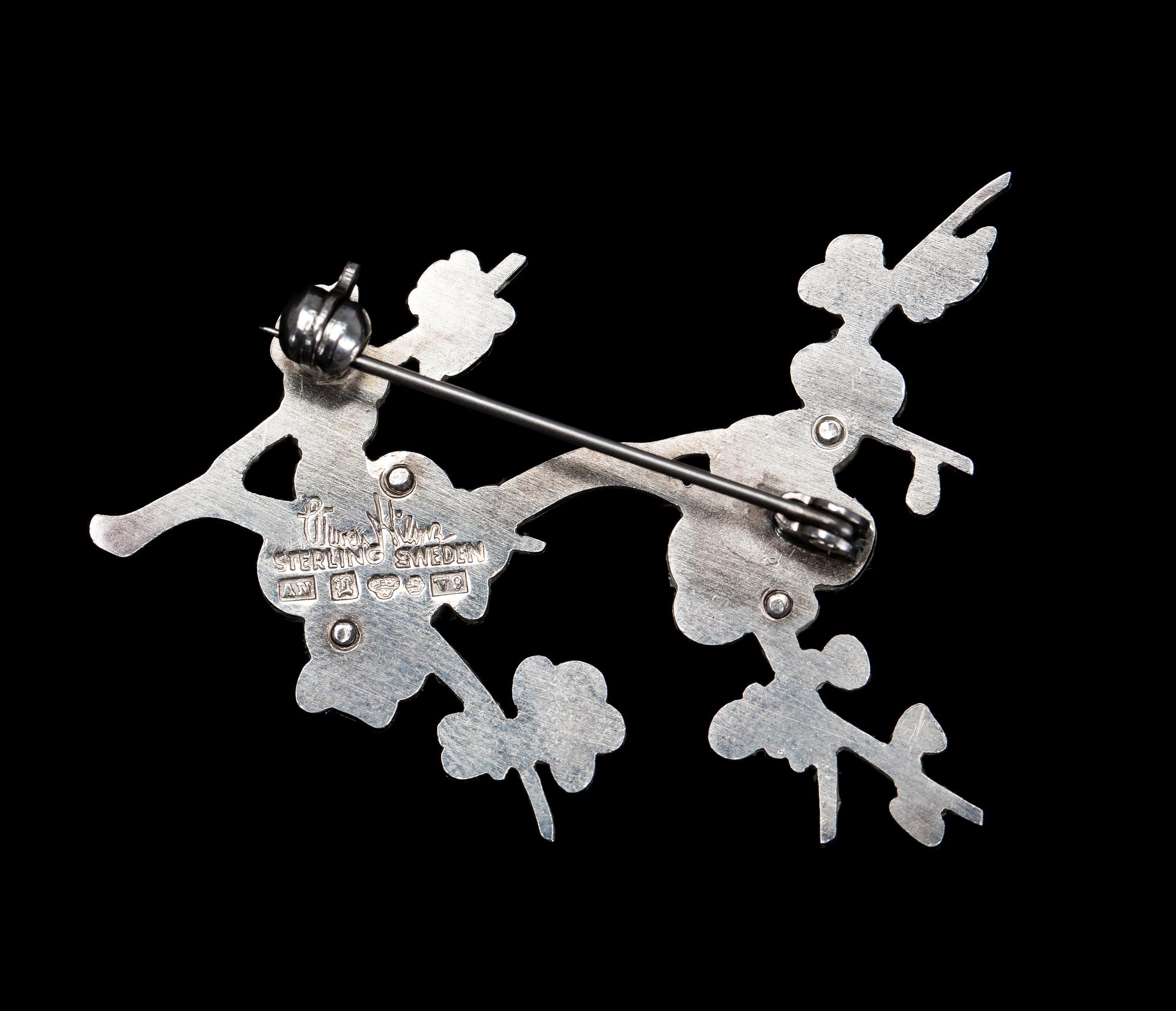 BROSCH, sterlingsilver, Wiwen Nilsson, Lund, 1971.