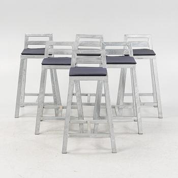 6 galvanized barstools by A2 living.