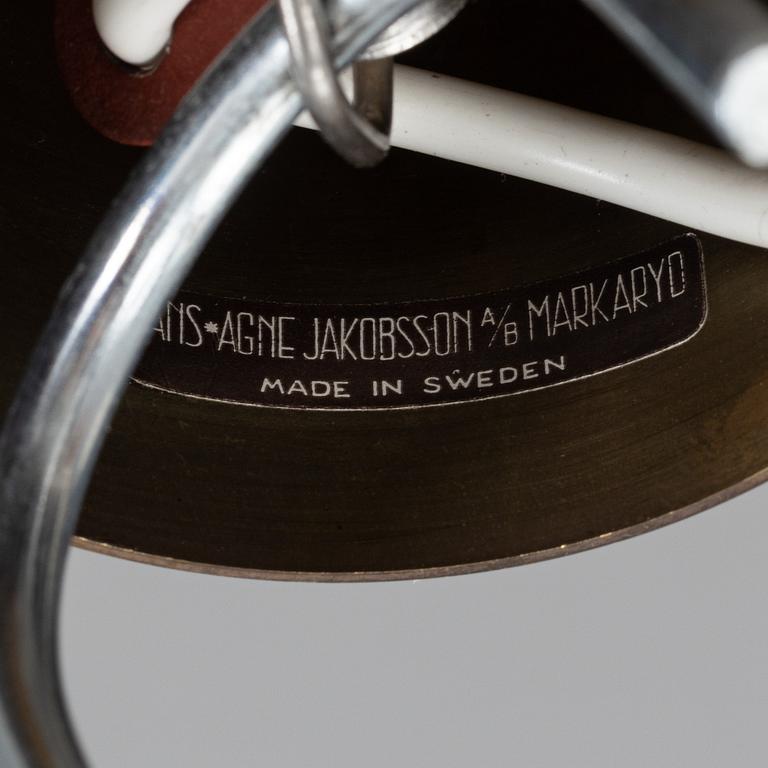 Hans-Agne Jakobsson, a 'T526' brass and wood ceiling light from Markaryd.
