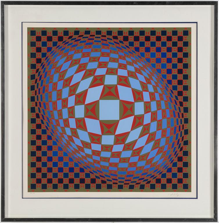 VICTOR VASARELY, six silk screens, 'Louisiana', signed Vasarely and numbered 202/275 in pencil.