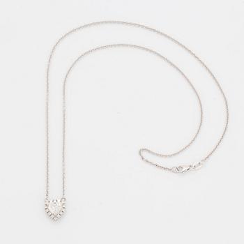 Heart shaped diamond necklace, with GIA dossier.