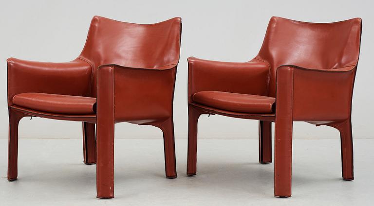 KARMSTOLAR, ett par, "CAB", Mario Bellini, Cassina.