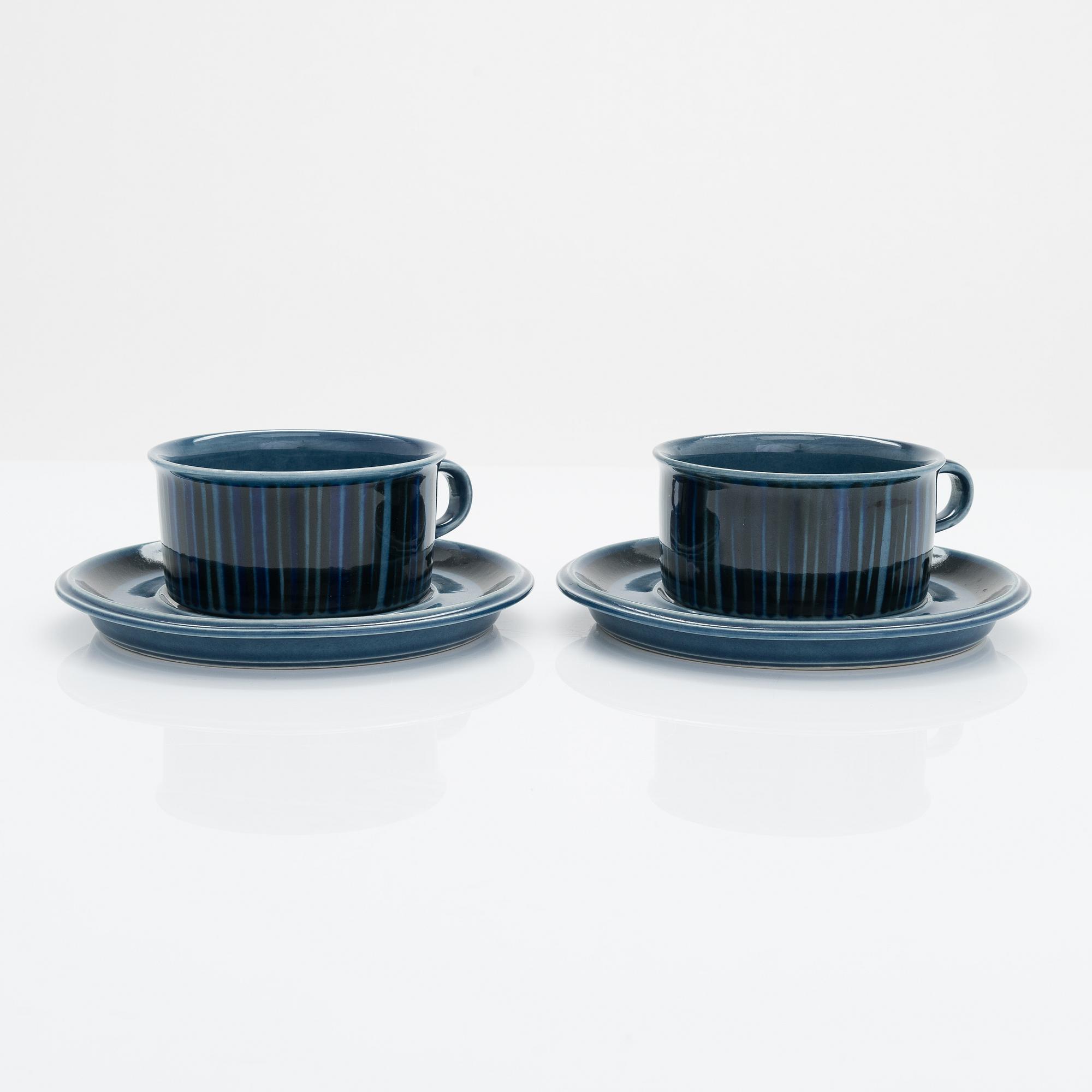 Gunvor Olin-Grönqvist, tekoppar, 4 st, "Kosmos", Arabia 1965-66.