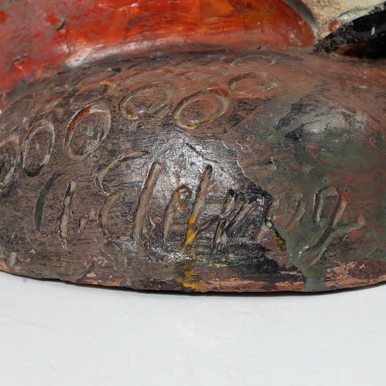 Allan Ebeling, a glazed ceramic sculpture of a bullfighter, Torshälla.