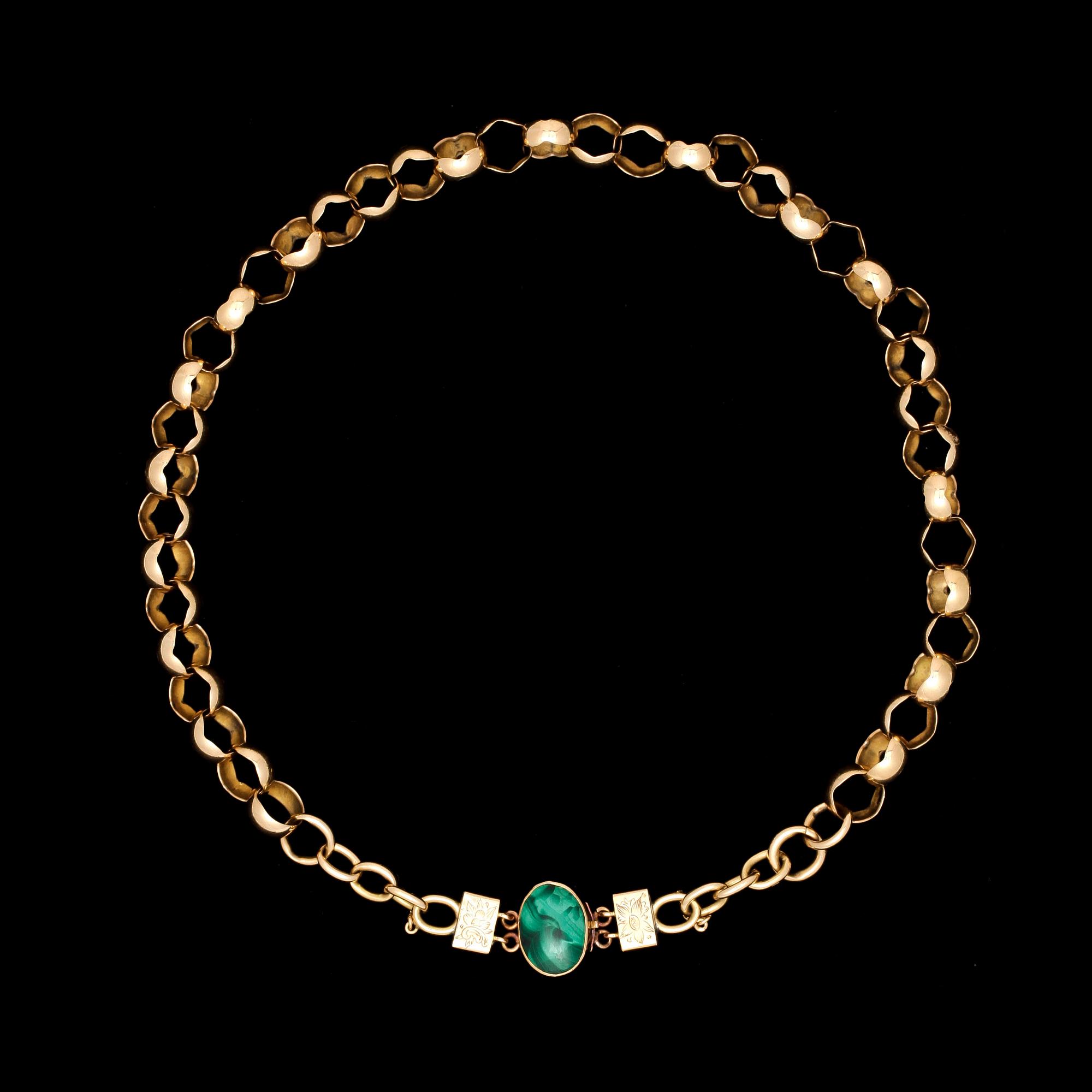 NECKLACE, gold, Stockholm 1844.