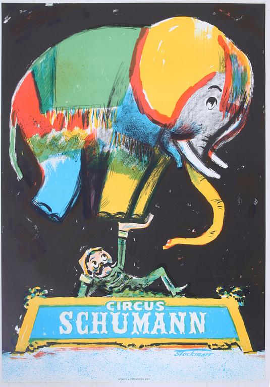 CIRKUSAFFISCHER, 4 st, Erik Stockmarr.