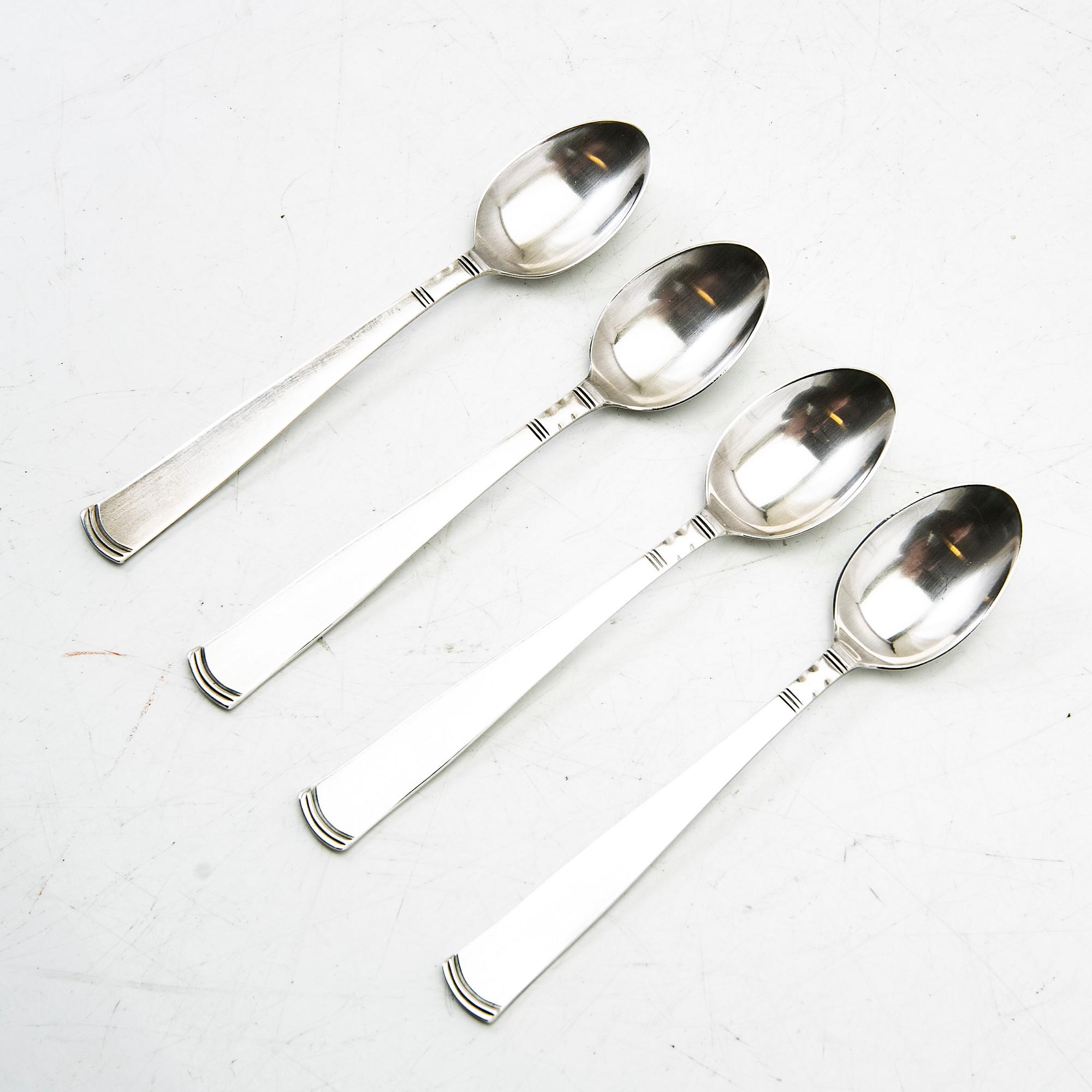 Coffee spoons, silver, 12 pcs, Rosenholm, GAB, second half of the 20th century.
