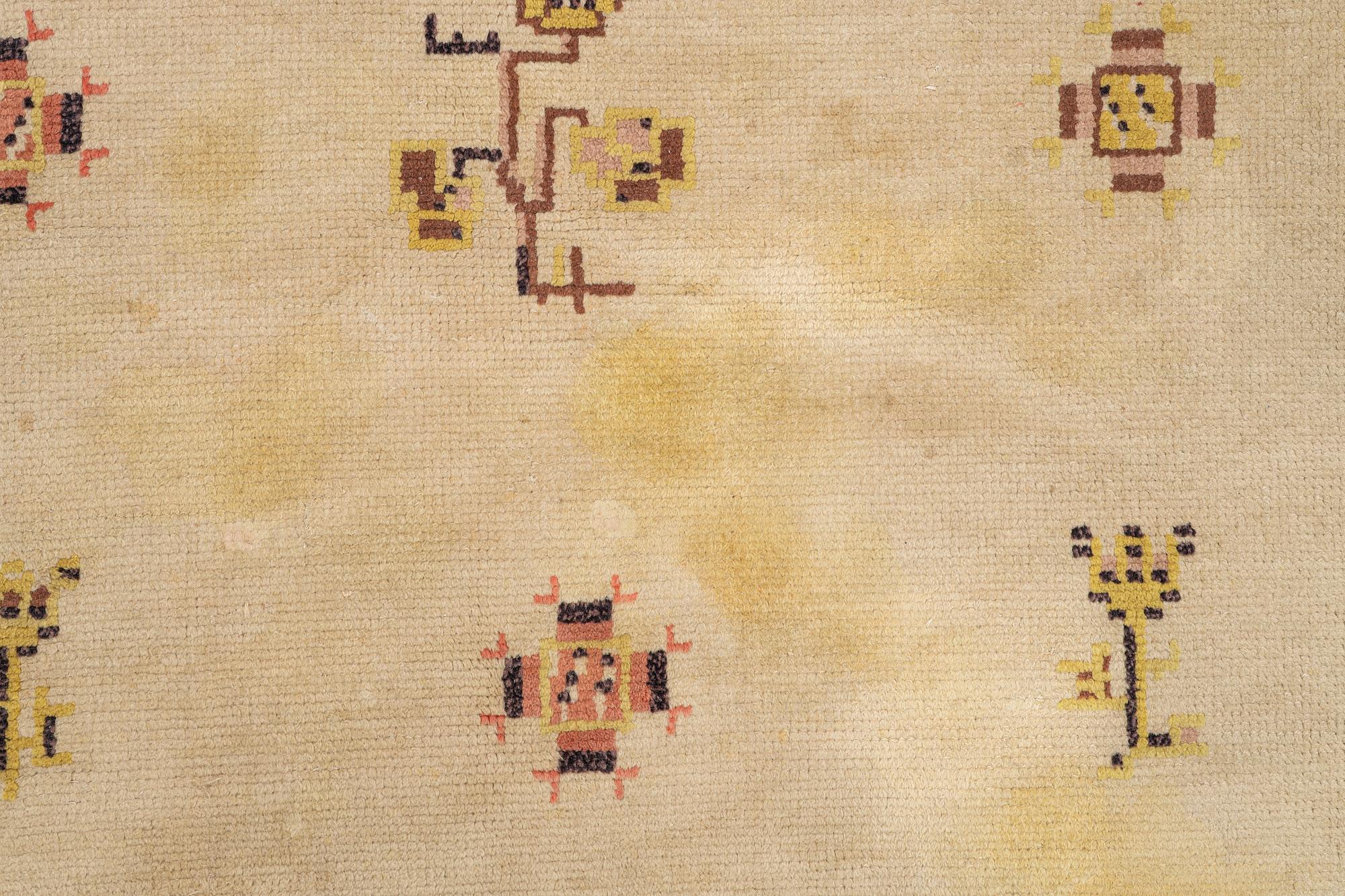 Märtha Gahn, Rug. Flossa, approx. 309 x 252 cm signed MG.