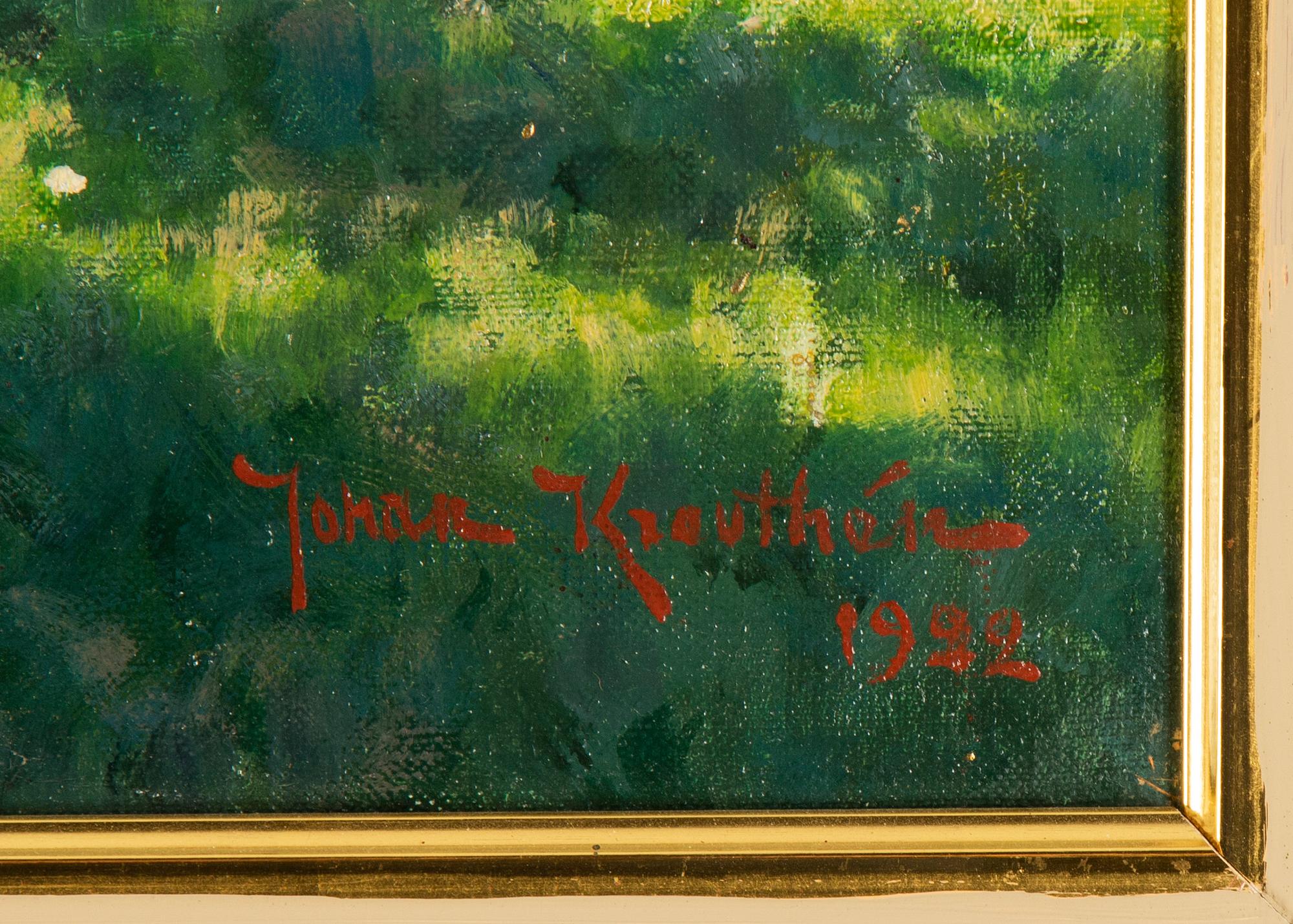 Johan Krouthén, oil on canvas, signed and dated 1922.