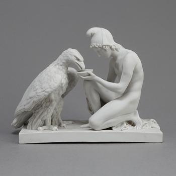 FIGUR, parian, efter Thorvaldsen, Eneret, Royal Copenhagen, sekelskiftet 1900.