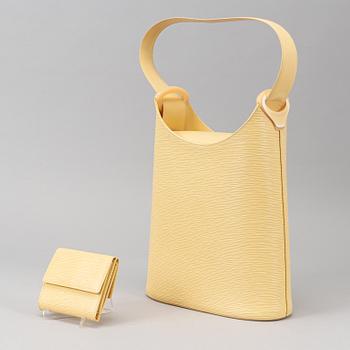 Louis Vuitton, 'Verseau Vanilla Epi leather bag' and wallet.