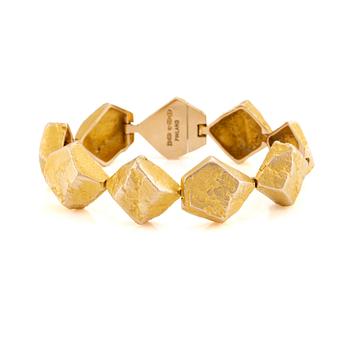 Björn Weckström, a bracelet, 14K gold, "Lapplands stenar", for Lapponia Helsinki 1969.