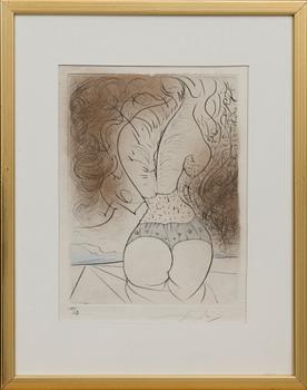 SALVADOR DALÍ, kolorerad torrnålsetsning på japanpapper, signerad och numrerad 128/145.