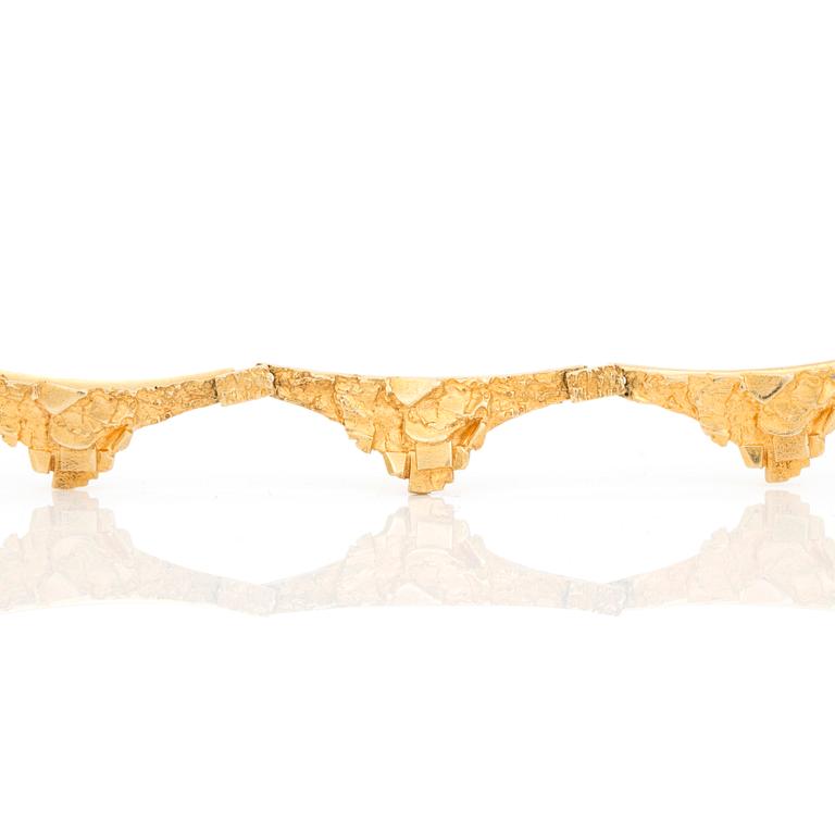 BJÖRN WECKSTRÖM, halskedja, 18k guld, Lapponia, Finland. Vikt 37 g.