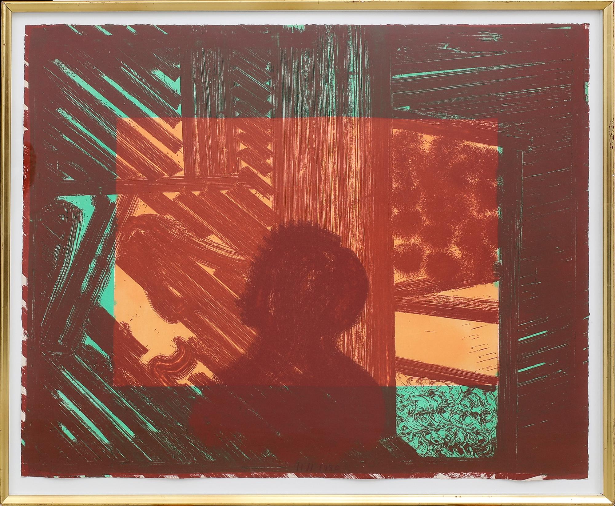 Howard Hodgkin, "Artist and model (in green and yellow)".