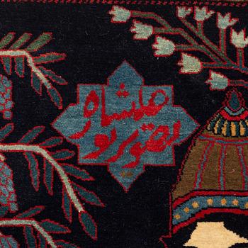 Matta, semiantik figural Nahavand, ca 190 x 135 cm.