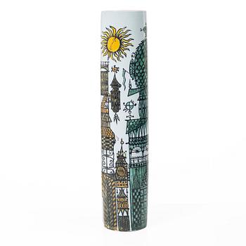 Stig Lindberg, A 'Carnival' feiance vase, Gustavsberg Studio, 1958–62.