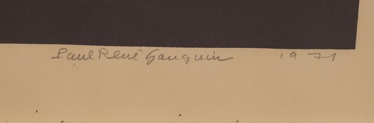 PAUL RENÉ GAUGUIN, färglitografi, signerad och numrerad 136/260 och daterad- 1971.