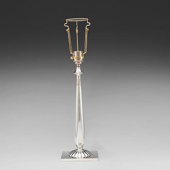 580. A Just Andersen silver table lamp, Guldsmedaktiebolaget , Stockholm 1928.