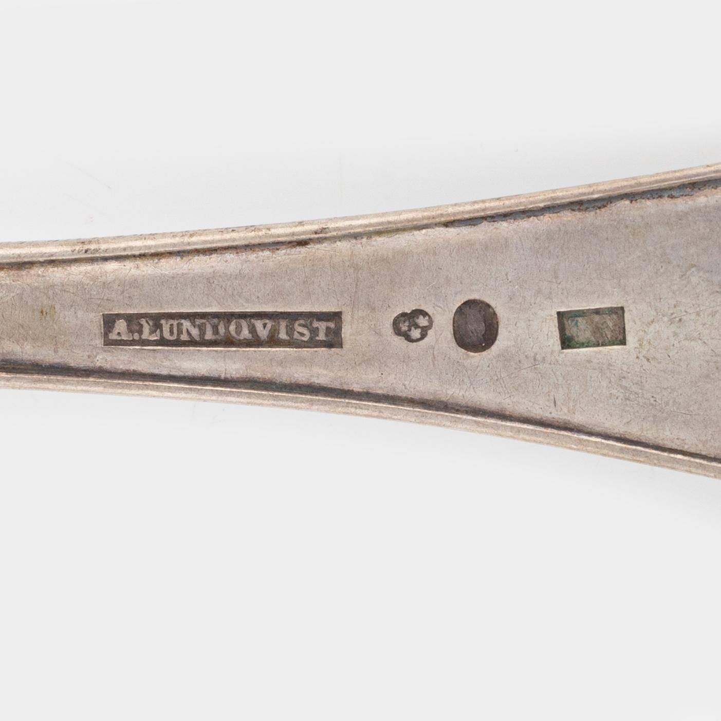 Matskedar, 10 st, silver, 1800-tal.