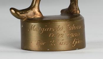 STIG BLOMBERG, skulptur, brons, monogramssign. Gjutarstämpel Herman Bergman.