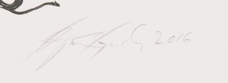 Marjatta Tapiola, lithograph, signed and dated 2016, numbered 1/2 p.p.