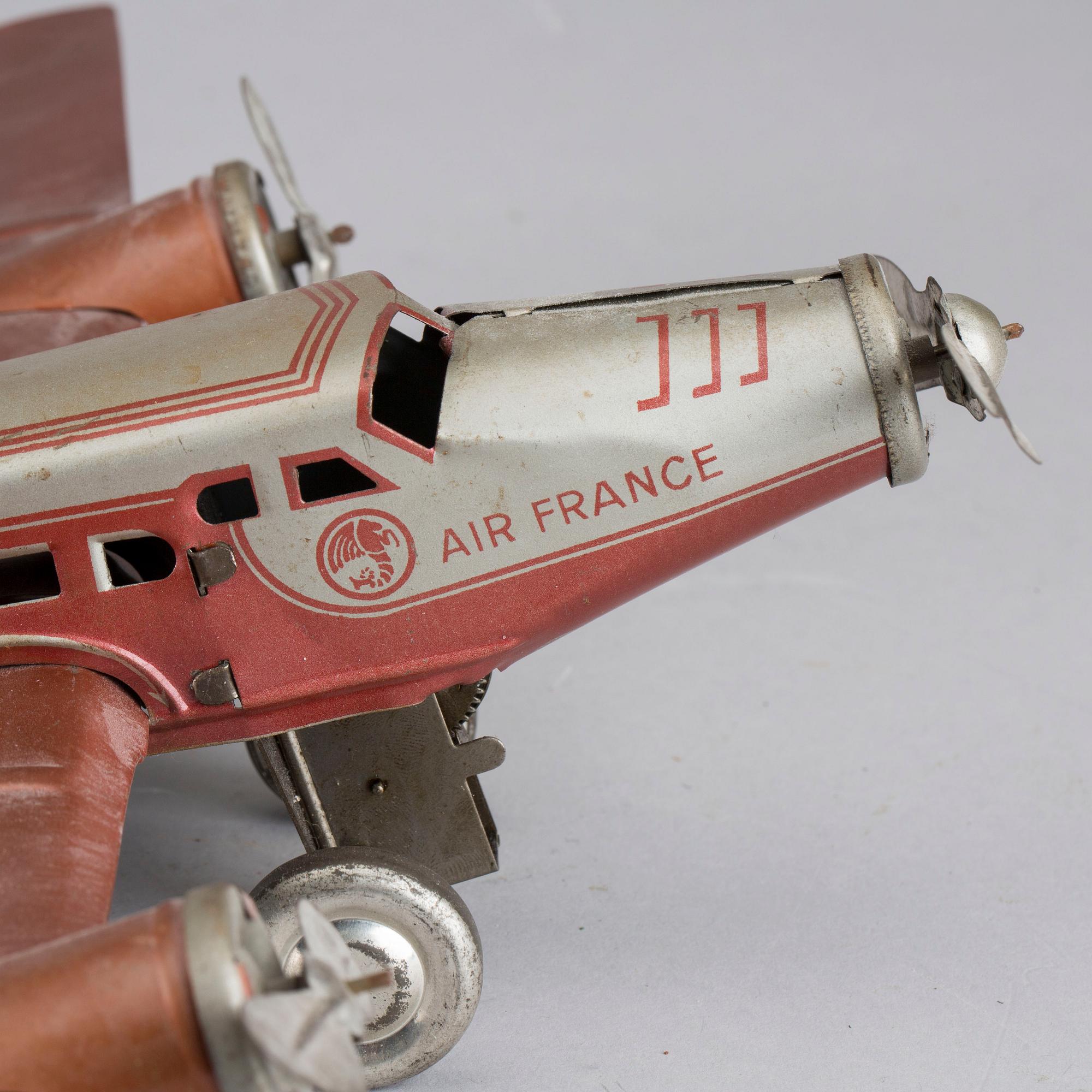 A lithographed tin AEROPLAN "AIR FRANCE "JOUSTRA  1930'S.