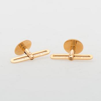 FRACKKNAPPAR, 18K guld, emalj. Sverige.