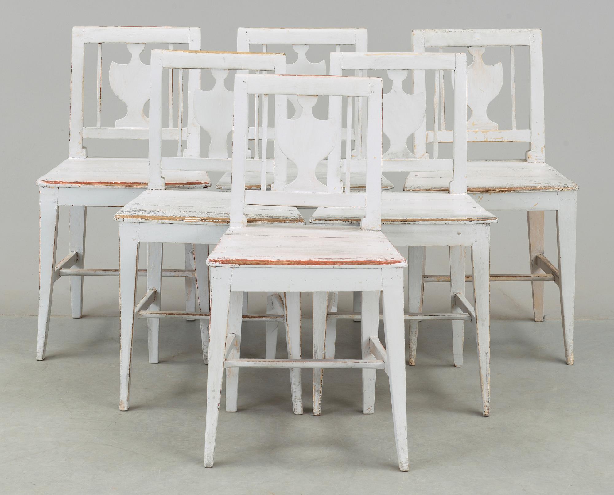 STOLAR, 6 st, allmoge, 1800-talets första hälft.