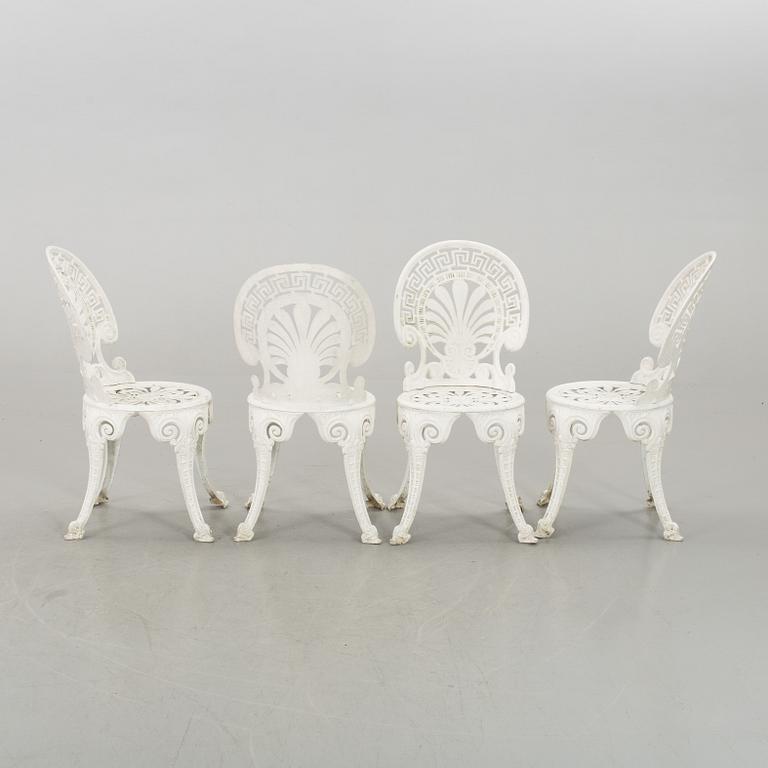 TRÄDGÅRDSMÖBLER, BORD samt FYRA STOLAR, sekelskiftet 2000.