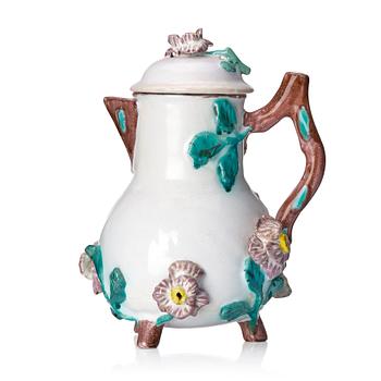 339. A Swedish Marieberg faience pot with cover, period of Ehrenreich, (1758-1766).