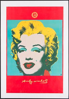 POSTER AFTER ANDY WARHOL, offset lithograph /poster, printed in Germany.