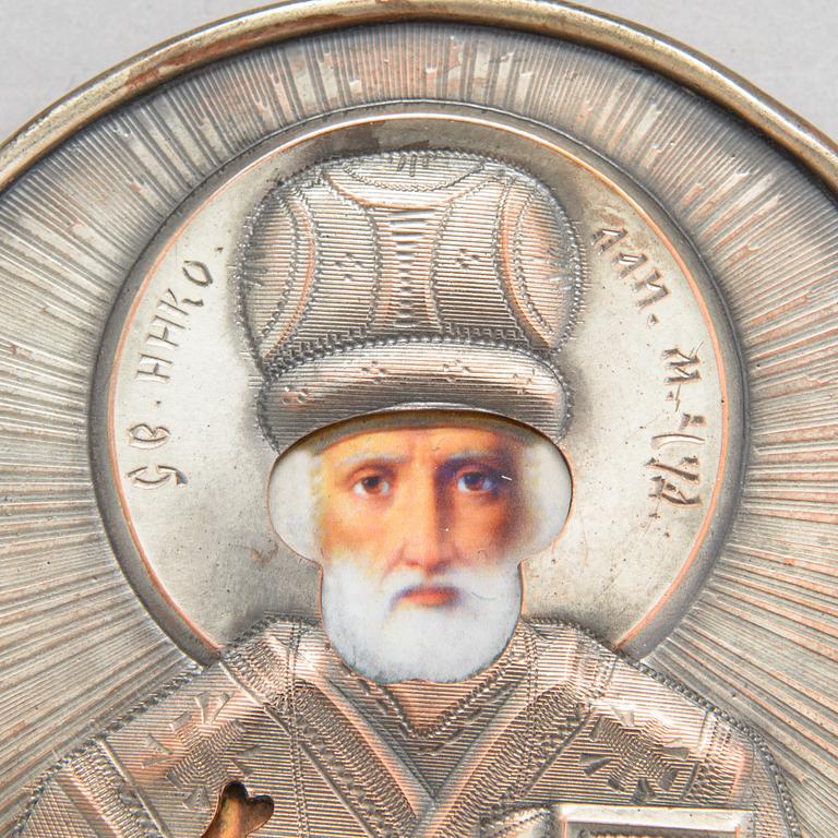 Three early 20th-century Russian travelling icons.