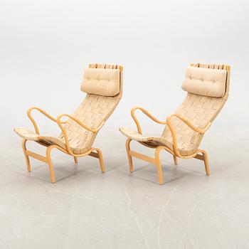 Bruno Mathsson, armchairs 1 pair, "Pernilla", for DUX late 20th century/early 21st century.