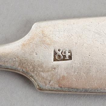 BESTICK, 18 delar, silver, Ryssland, bla 1863, 1896. Vikt ca 324 gram.