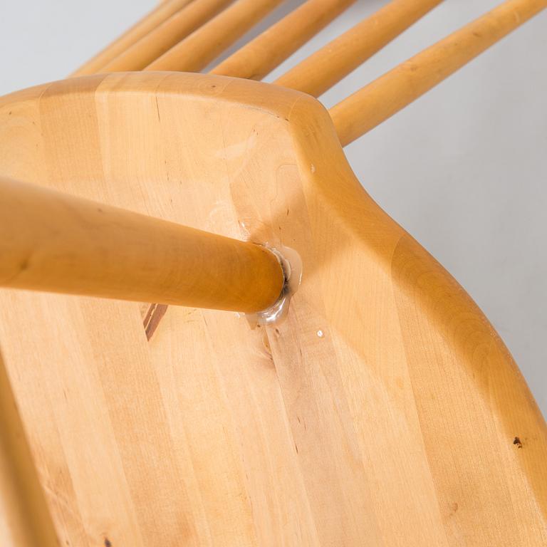 Carl Malmsten, a set of six "Lilla Åland" chairs, Stolab, dated 1990-1992.