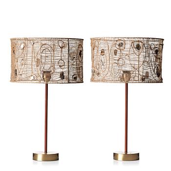 A pair of mid 20th century modern table lights, ca 1955.