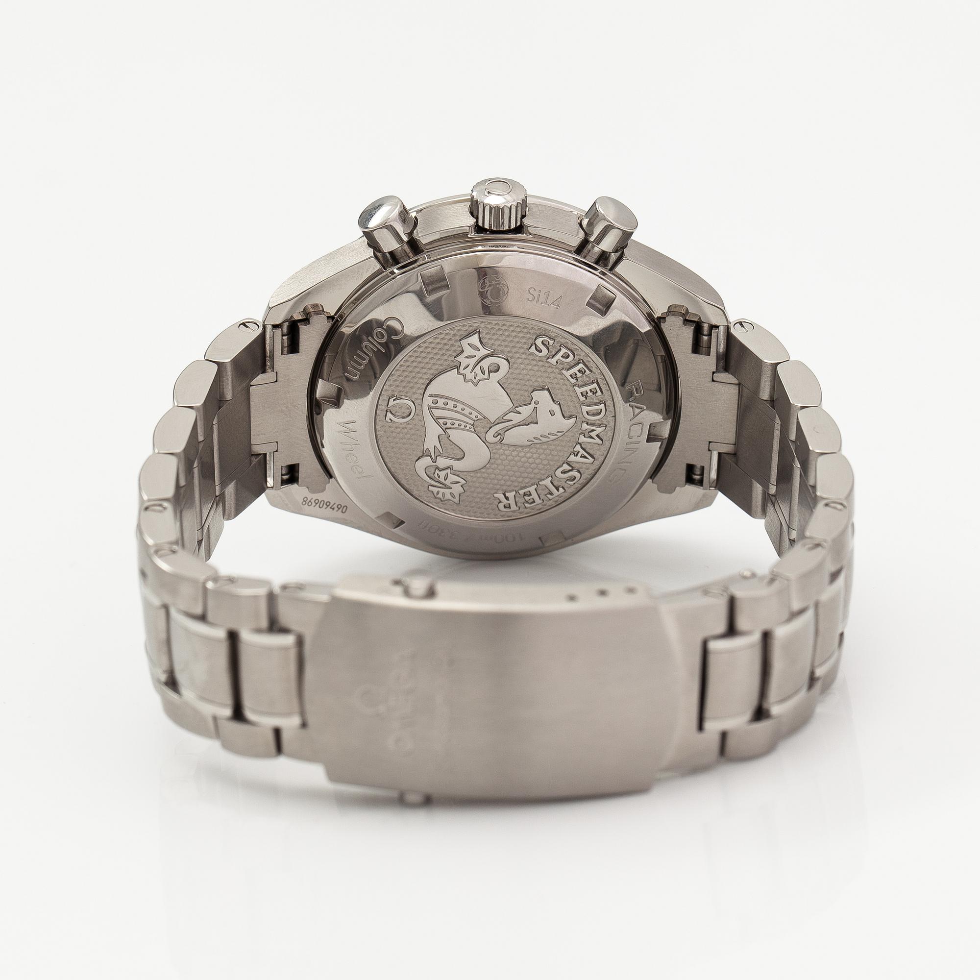 Omega, Speedmaster, Racing, "Panda", co-axial, 100m, wristwatch, 40 mm.