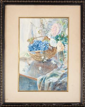 EVA TOPELIUS, water colour. signed and dated april 1890.