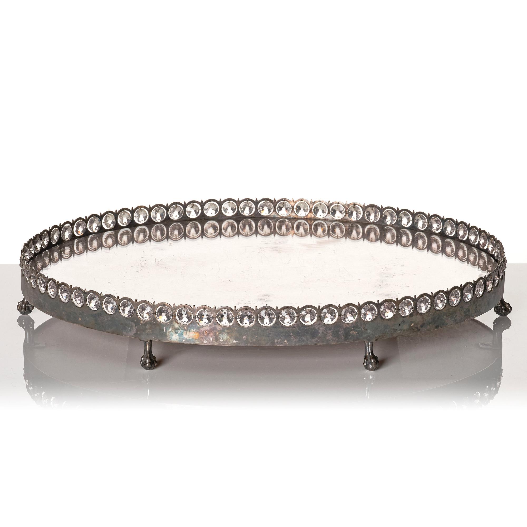 Spegelplatå, av Carl Henrik Brolin (1765-1832, burskap i Stockholm 1801), Sengustaviansk.