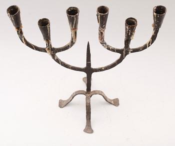 KANDELABER, smide, 1700-/1800-tal.