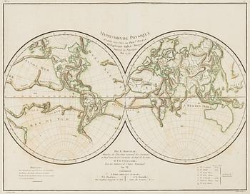 A hand coloured map, P.G. Chanlaire & E. Mentelle, France, 1779.