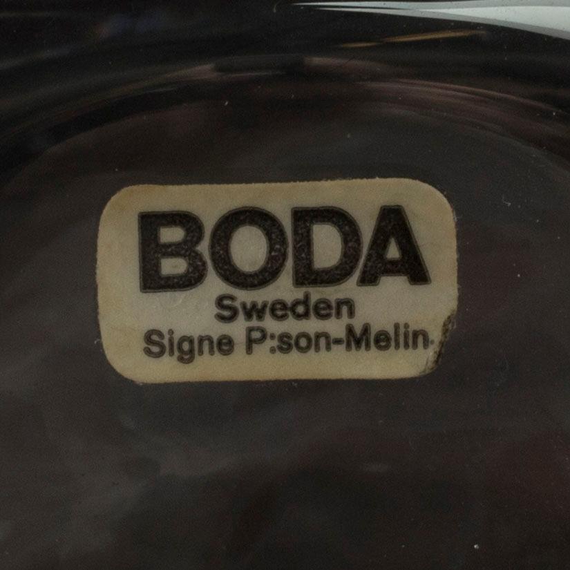 SIGNE PERSSON-MELIN, glas,  8+1 st, "Sill i kvadrat" för Boda Nova 1900-talets andra hälft.