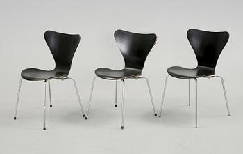 STOLAR, 3 st, "Sjuan", Arne Jacobsen, Fritz Hansen.
