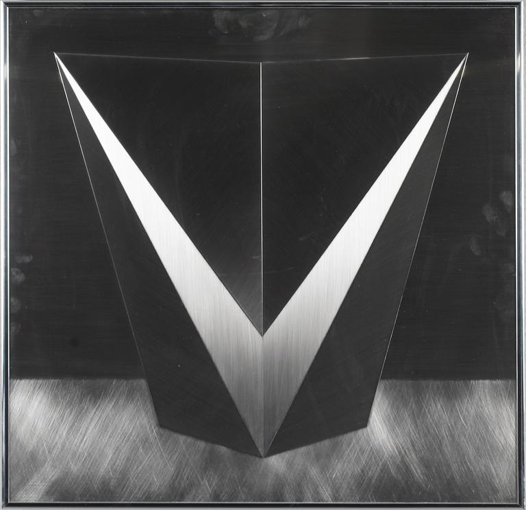 ALEXIUS HUBER, metallrelief, signerad.